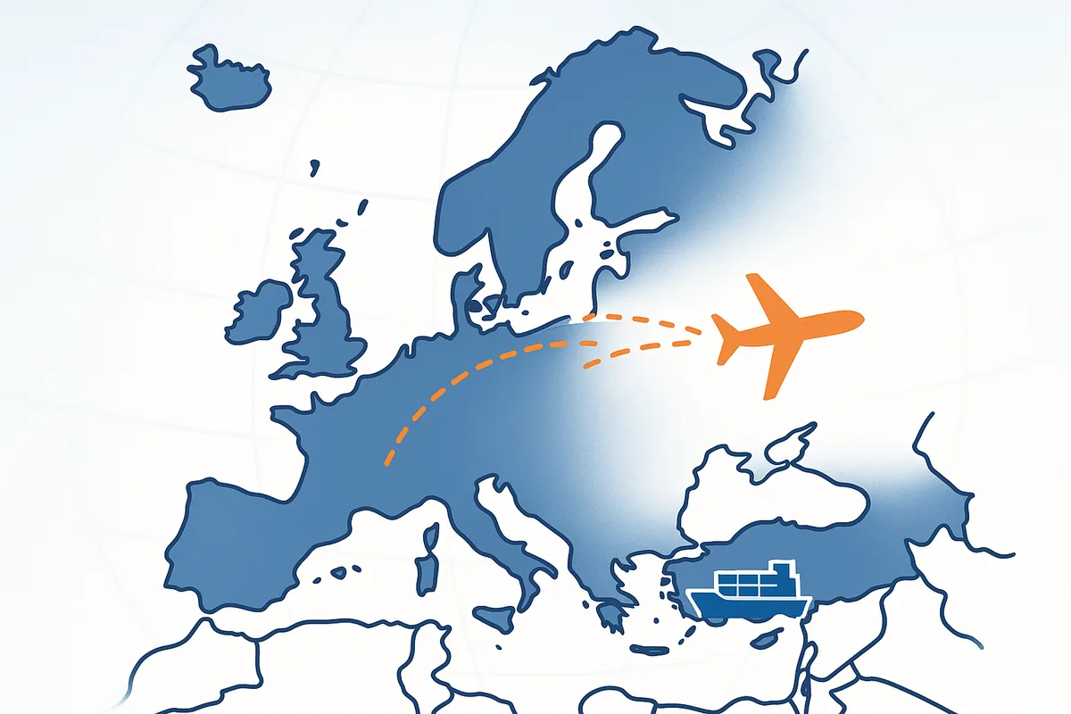 Handelsroute zwischen der Türkei und Europa